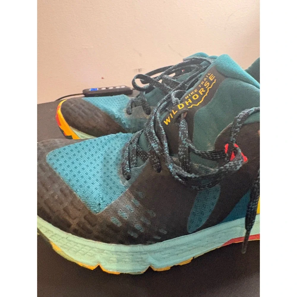 Nike Air Zoom Wildhorse Trail Running Shoes Teal Black Yellow Mens Sneakers